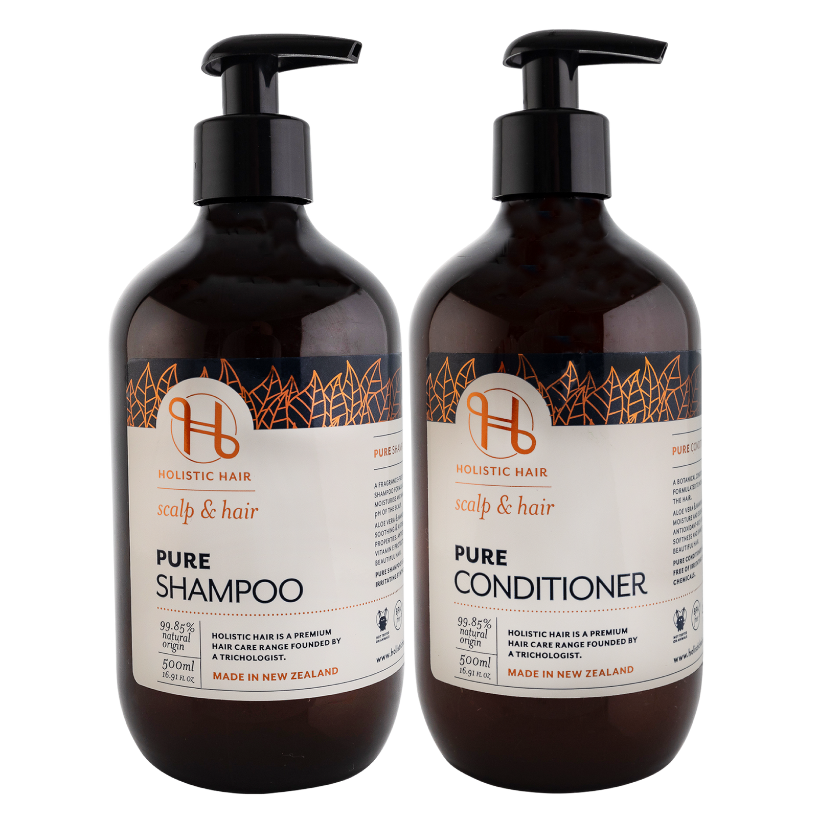 Hydrating, fragrance-free shampoo and conditioner set made with plant-based ingredients for the whole family.