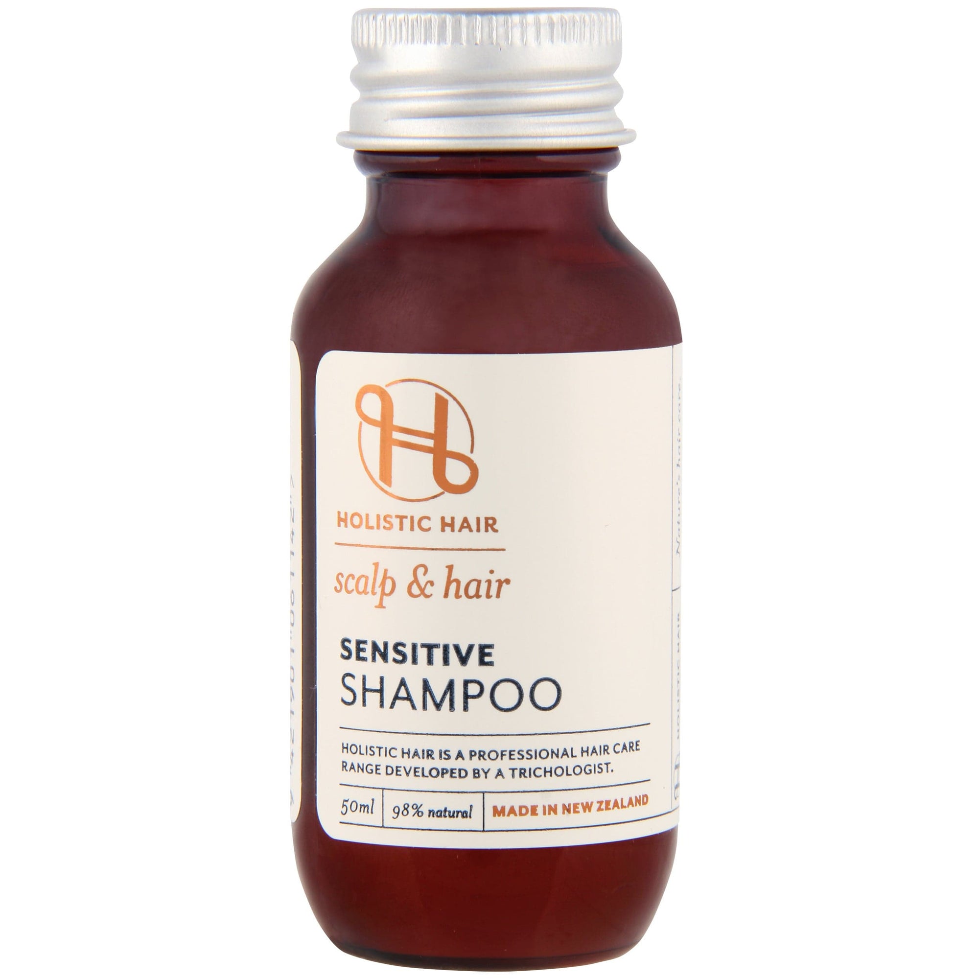 Sensitive Shampoo with Apple Cider Vinegar, Lavender, and Chamomile, designed to cleanse and soothe sensitive, irritated scalps while reducing dandruff and oil production.